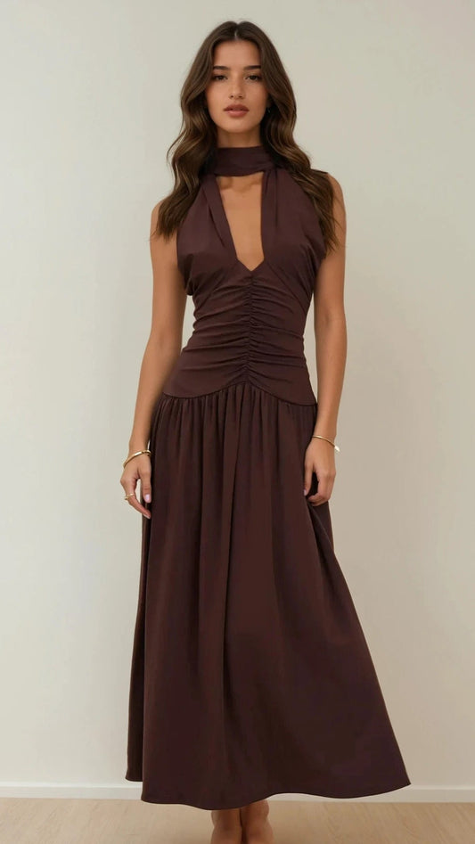 Mocha Wrap Dress