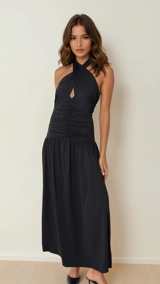 Onyx Tie Dress